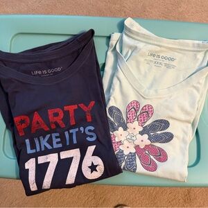 Bundle of 2! Life Is Good Crusher Tees